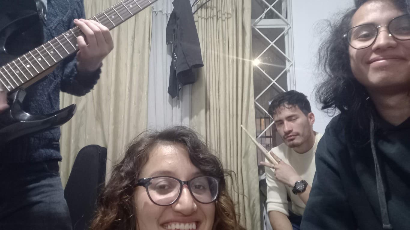 Rafa, Silvia y Angel durante un ensayo